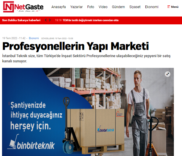 Profesyonellerin Yapı Marketi - NetGaste