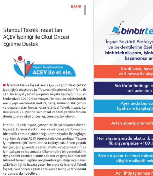 Türkiye'nin en büyük yapı marketi platformu - Baret Dergisi