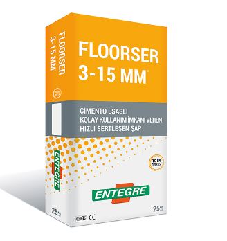 Flooser 3-15 mm Kendiğilinden Yayılabilen Tesviye Şapı 25 kg