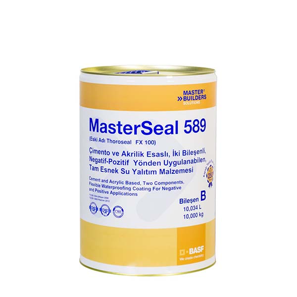 Masterseal 589 İki Bileşenli, Negatif - Pozitif Yönden Uygulanabilen, Tam Esnek Su Yalıtım Malzemesi 35 kg