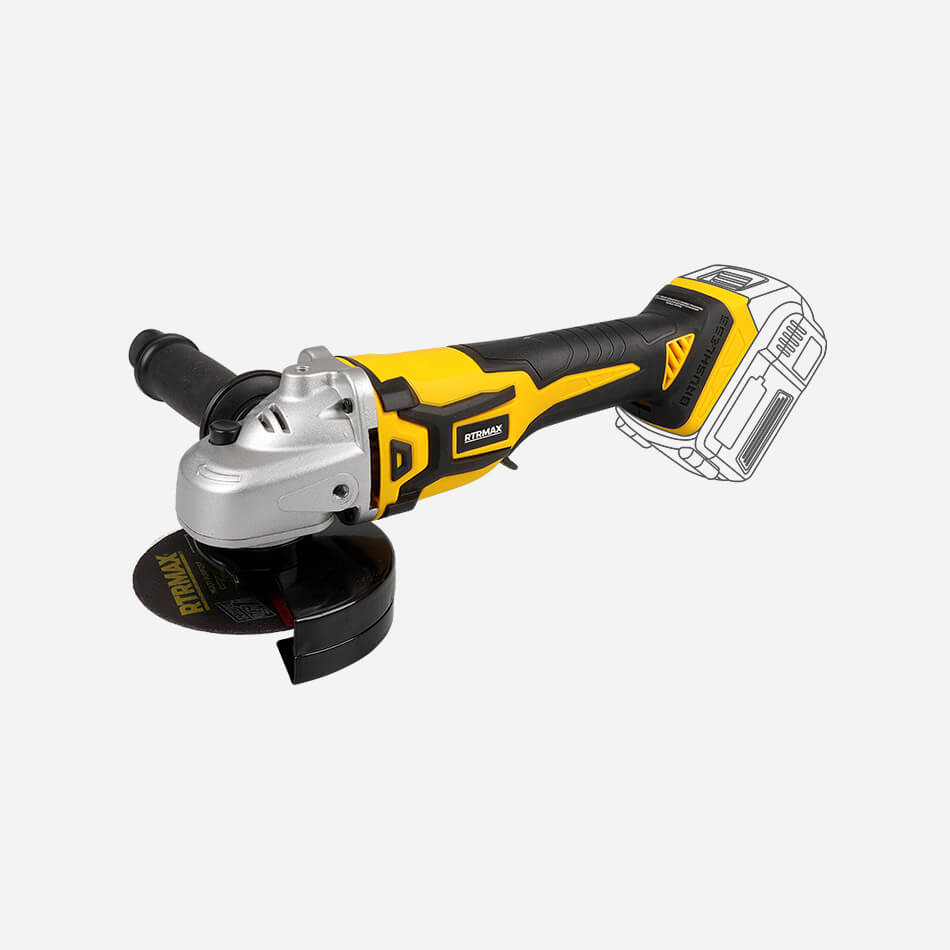 Akülü Avuç Taşlama 115Mm, 18V, 2X4Ah Akü (Kömürsüz) Rtrmax X-Lıon
