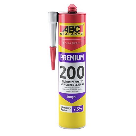 ABC 200 Premium Silikonize Mastik 500 gr Beyaz