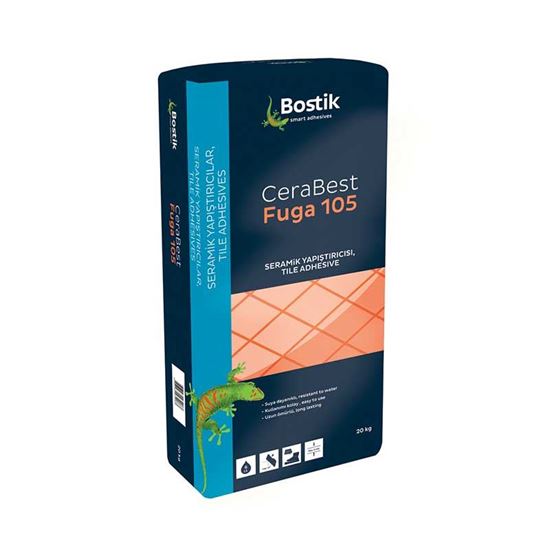 CeraBest Fuga 105 Derz Dolgu Harcı - İnce Derzler Açık Gri 20 kg
