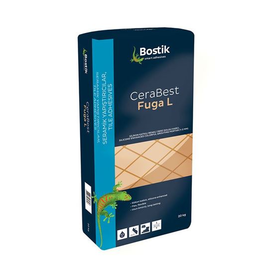 CeraBest Fuga L Silikon Katkılı Fleks Derz Dolgu Harcı - İnce Derzler Beyaz 10 kg