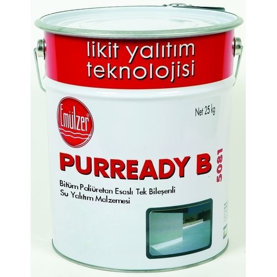Purready B Bitüm Poliüretan Esaslı Tek Bileşenli Yalıtım Malzemesi 25 kg/Metal Kova