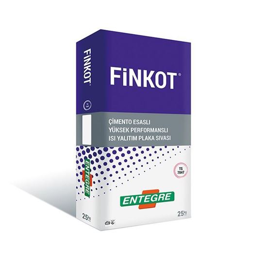 Finkot Çimento Esaslı Polimer Katkılı Yüksek Performanslı Isı Yalıtım Plaka Sıvası 25 kg