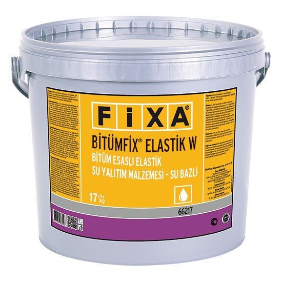 BİTÜMFİX ELASTİK W Bitüm Esaslı Elastik Su Yalıtım Malzemesi - Su Bazlı Siyah 17 kg