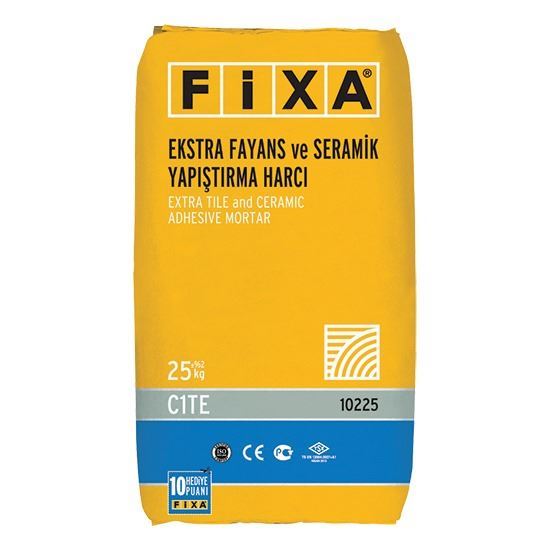 FİXA Ekstra Fayans ve Seramik Yapıştırma Harcı C1TE Gri 25 kg