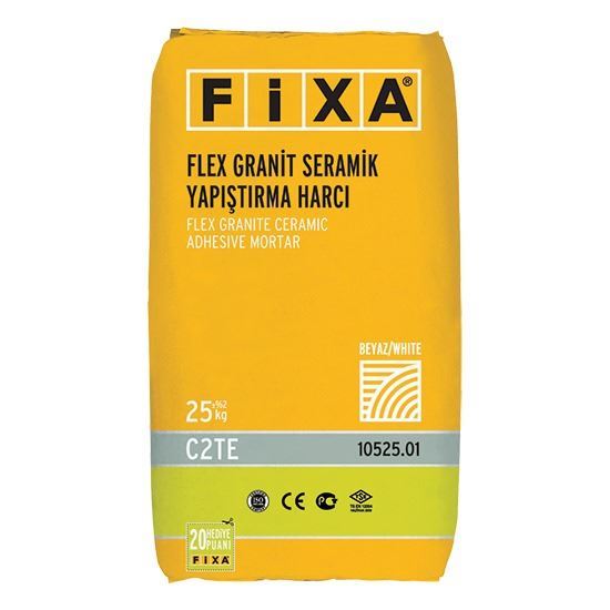FİXA FLEX C2TE Granit Seramik Yapıştırma Harcı Beyaz 25 kg