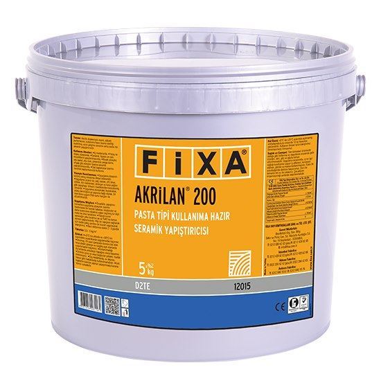 AKRİLAN 200 Pasta Tipi Kullanıma Hazır Seramik Yapıştırıcısı D2TE Beyaz 5 kg