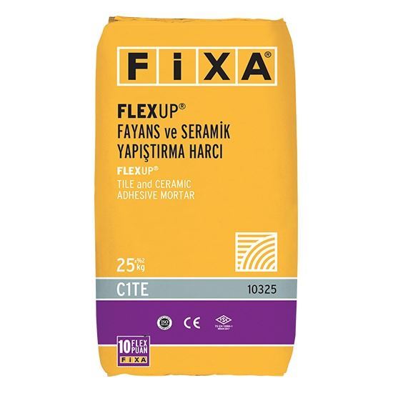 FİXA Flex Up Fayans ve Seramik Yapıştırma Harcı C1TE Gri 25 kg