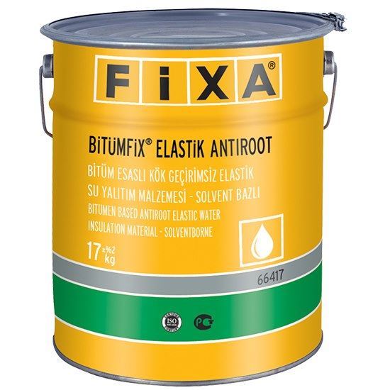 BİTÜMFİX ELASTİK ANTIROOT Bitüm Esaslı Kök Geçirimsiz Elastik Su Yalıtım Malzemesi - Solvent Bazlı Siyah 17 kg