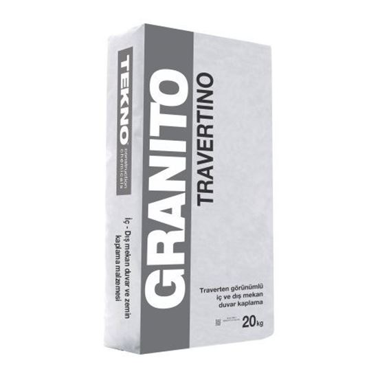 Granito Travertino Traverten Görüntülü İç ve Dış Mekan Duvar Kaplama 20 kg
