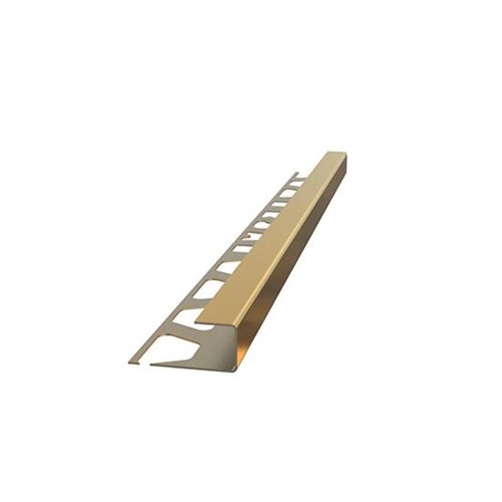 12 mm Eko Kare Köşe Paslanmaz Fayans Profili 270 cm Ayna Sarı 0.60 mm