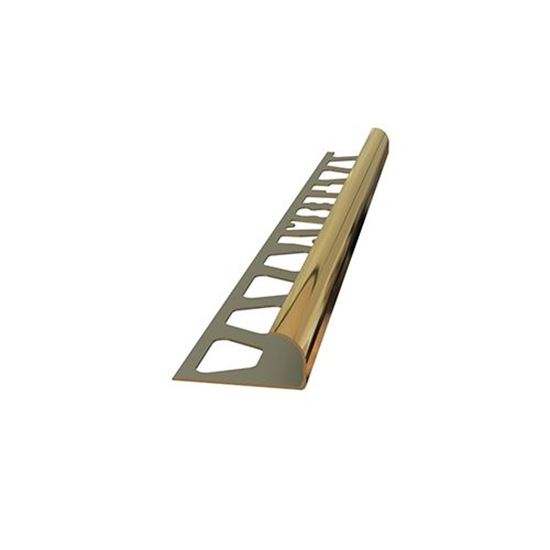 10 mm Eko Oval Paslanmaz Fayans Profili 270 cm Ayna Sarı 0.60 mm