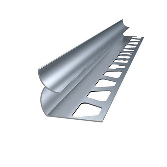 12 mm Eko Alüminyum İç Köşe Fayans Profili 270 cm Mat Eloksal