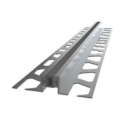 12 mm Alüminyum Seramik Granit Genleşme Profili (Dilatasyon) 270 cm  Gri