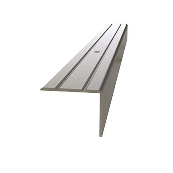 25 mm x 19 mm Alüminyum Vida Delikli Merdiven Köşebenti 250 cm Mat Eloksal