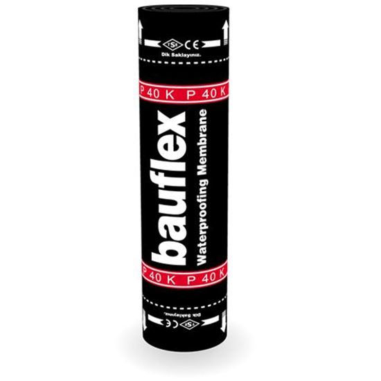Bauflex P 40K Polyester Keçe Taşıyıcılı Kırmızı Mineral Taş Kaplı Su Yalıtım Membranı 3.5 mm